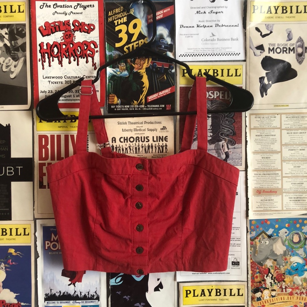 Red crop top